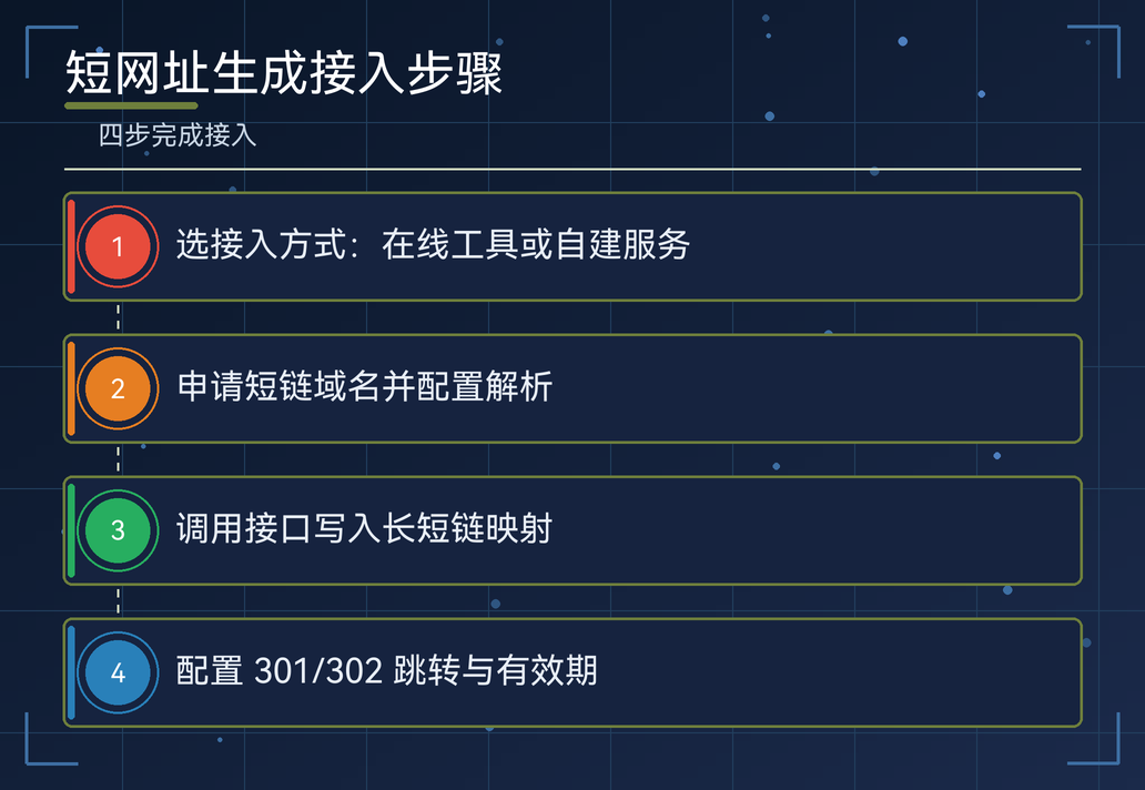 短网址生成接入的四步流程
