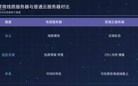 电信服务器概念解析（运营商 IDC 线路与适用场景）