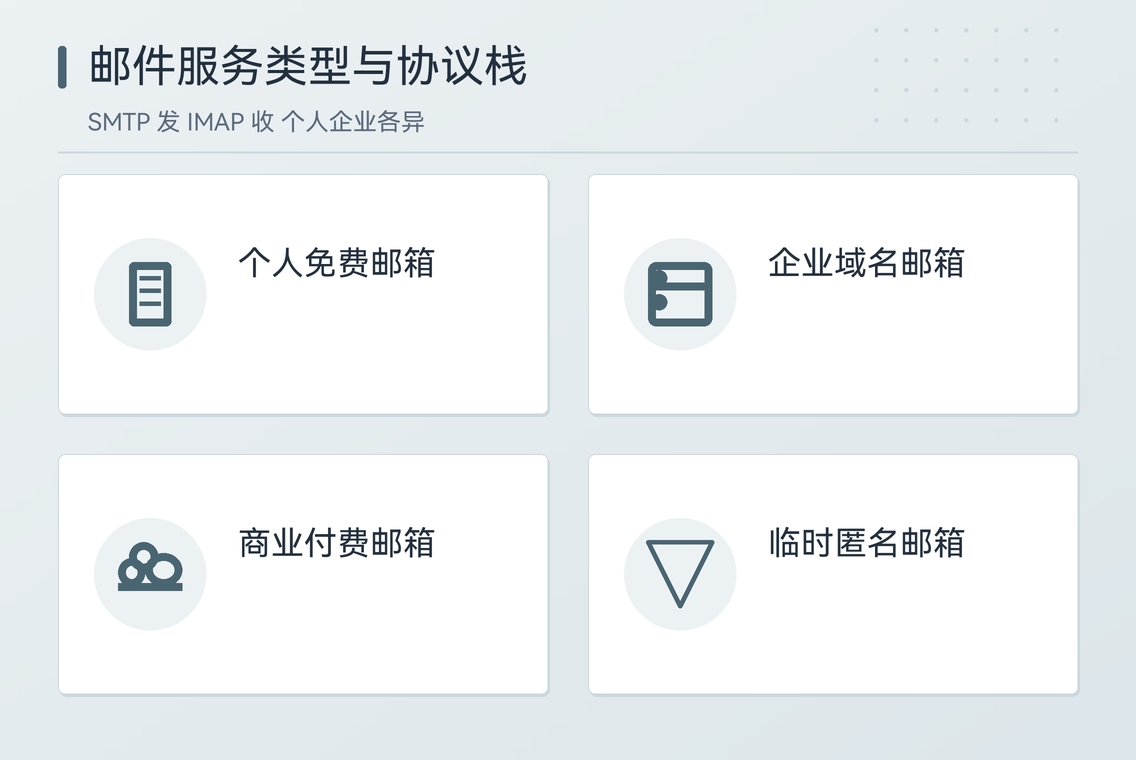 邮件服务类型与协议栈关系